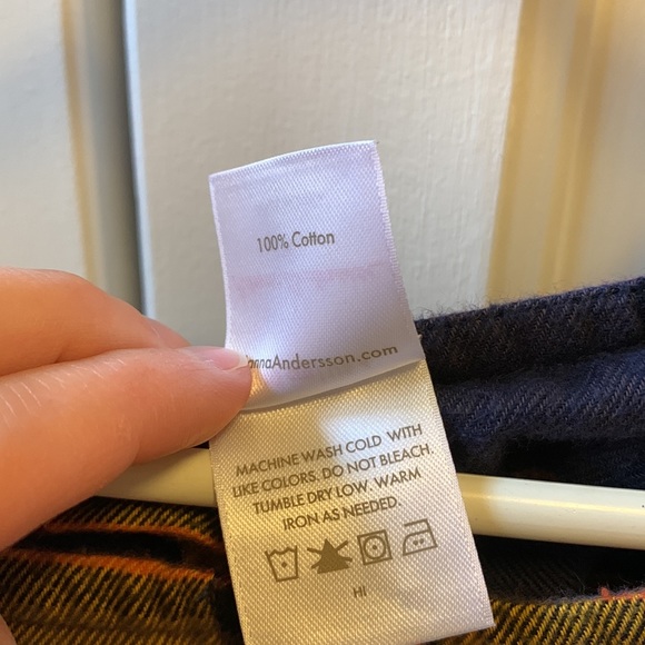 *LAST PRICE DROP* Hanna Andersson plaid flannel apron dress size 4 - Picture 6 of 6